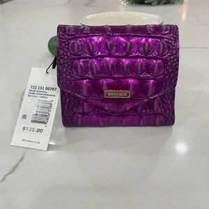 Brahmin Purple Crocodile Embossed Women's Bag
